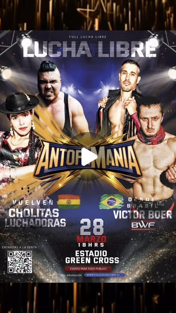 🔥 ANTOFAMANIA 2026 🔥
El inicio de una nueva era en la lucha libre sudamericana llega este 28 de marzo a las 18:00 hrs en Antofagasta.
Un evento histórico que marcará el comienzo de una tradición de Full Lucha Libre.
👊 Primeras confirmadas:
Las legendarias Cholitas Luchadoras — Yolandita Jr y Dulce Marisol — llegan para ajustar cuentas con Rosse. ¿Quién será la compañera que se una a esta batalla explosiva?
🌎 Desde Brasil, directamente de BWF, llega Victor Boer para unirse a Connor y enfrentar a los mejores talentos de la región.
📅 Fecha: Sábado 28 de marzo
🕕 Hora: 18:00 hrs
📍 Lugar: Antofagasta
🎟️ Entradas ya disponibles en 👉 www.fullluchalibre.cl
✨ Prepárate para una noche de acción, rivalidades y sorpresas que quedará grabada en la historia.
¡No te pierdas el nacimiento de ANTOFAMANIA! - #Antofamania #FullLuchaLibre #LuchaLibreSudamericana.