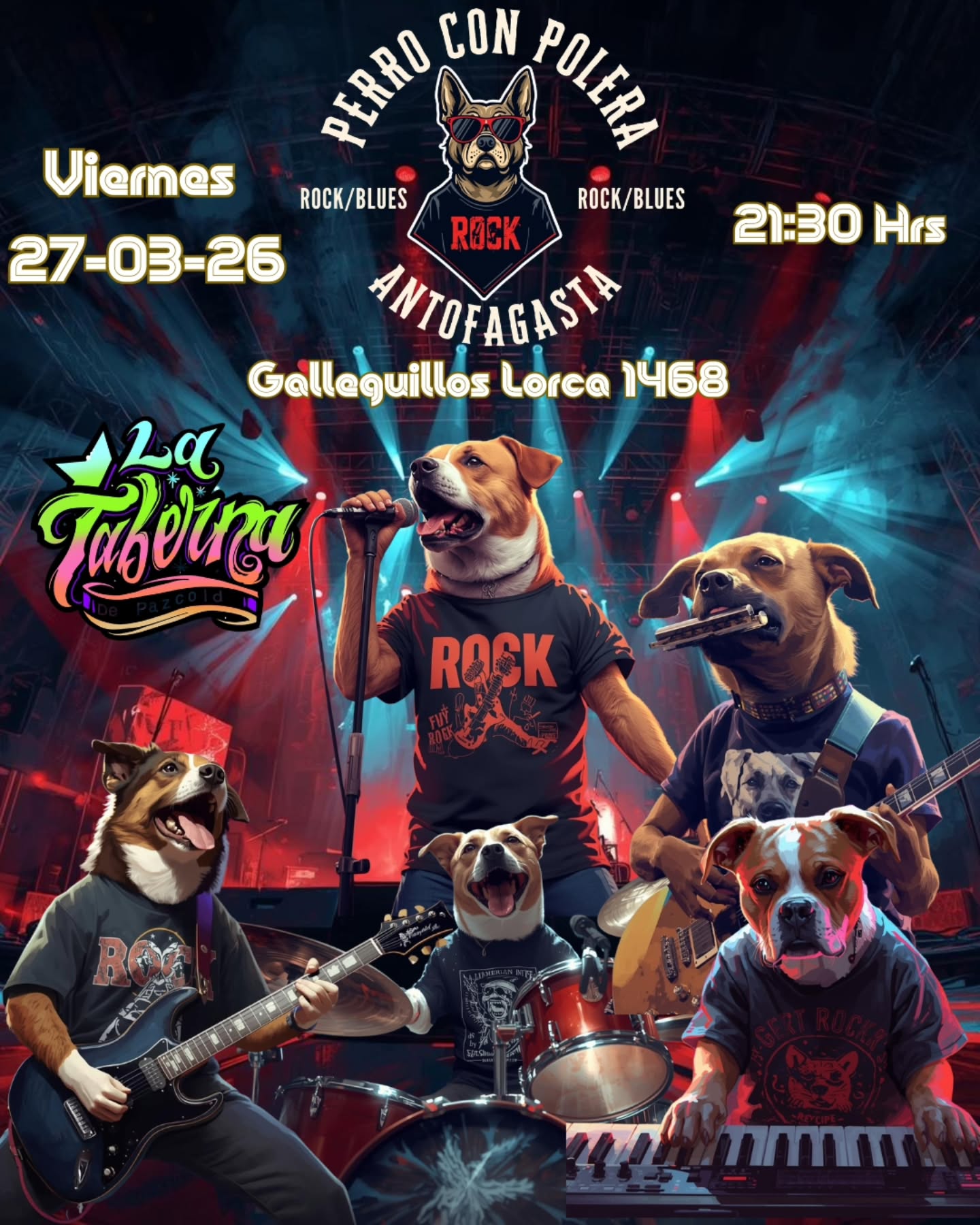 Despidiendo Marzo con las presentaciones de :

🗓️ 27-03-2026 21:30 Perro con Polera rock/blues

@perro.conpolera

🗓️ 27-03-2026 22:30 Hits Cover Rock/pop

@hits_afta

🗓️ 28-03-2026 21:30 Puerto Seco tributo Macha bloque depresivo, chico trujillo.

@puertoseco.afta